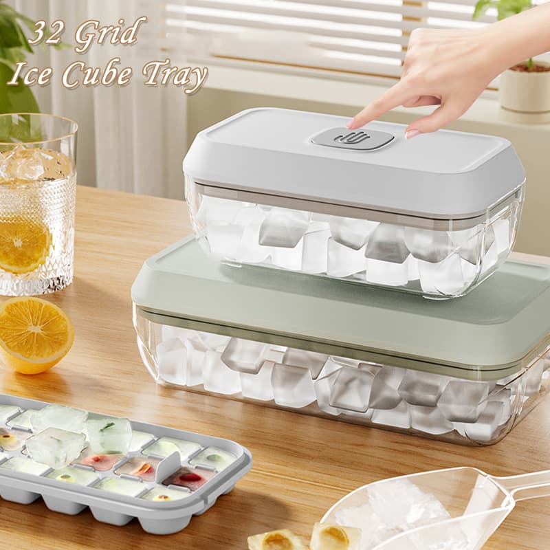 Silicone Ice Cube Tray with Lid